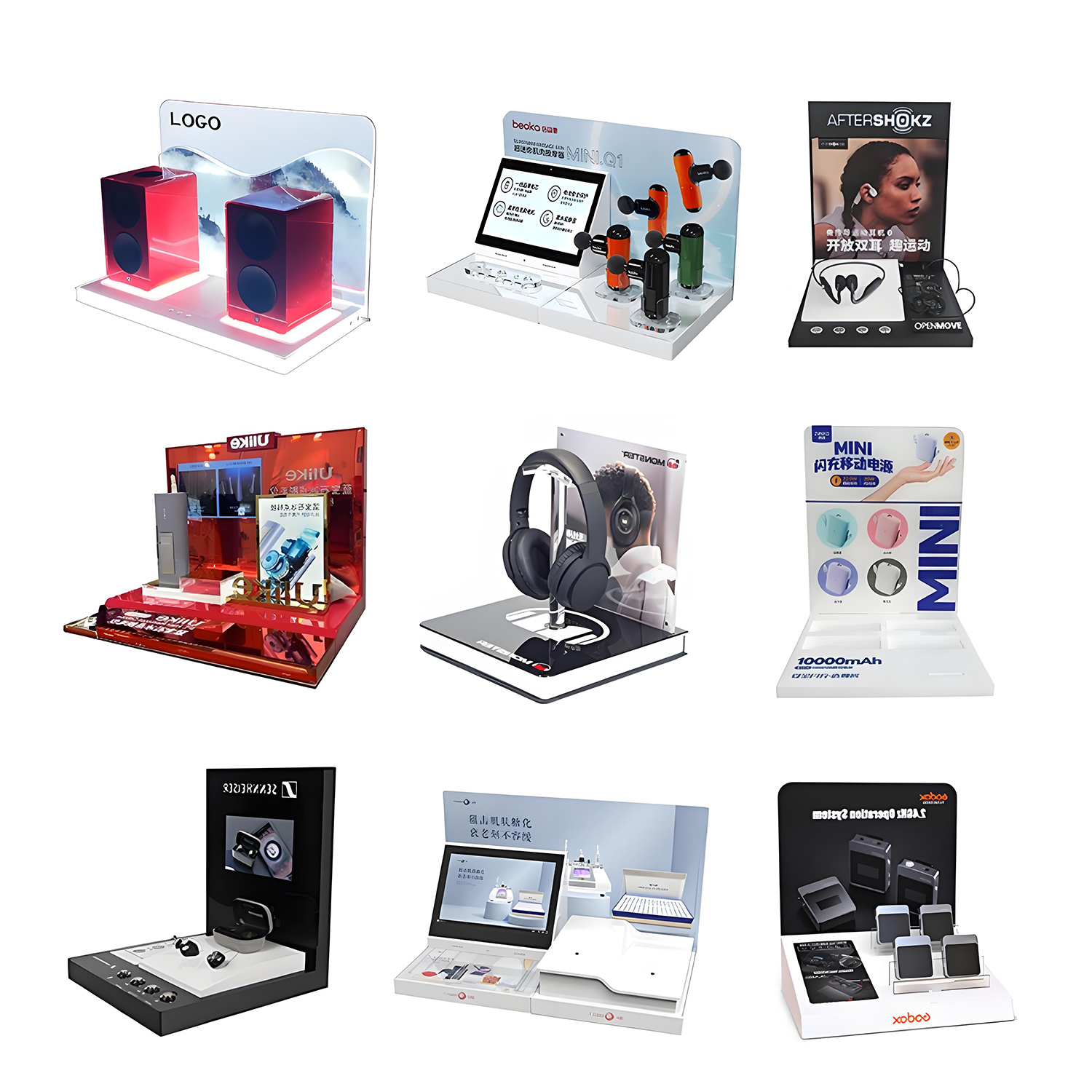 Custom Modern Acrylic Display Rack for Exhibition Mall