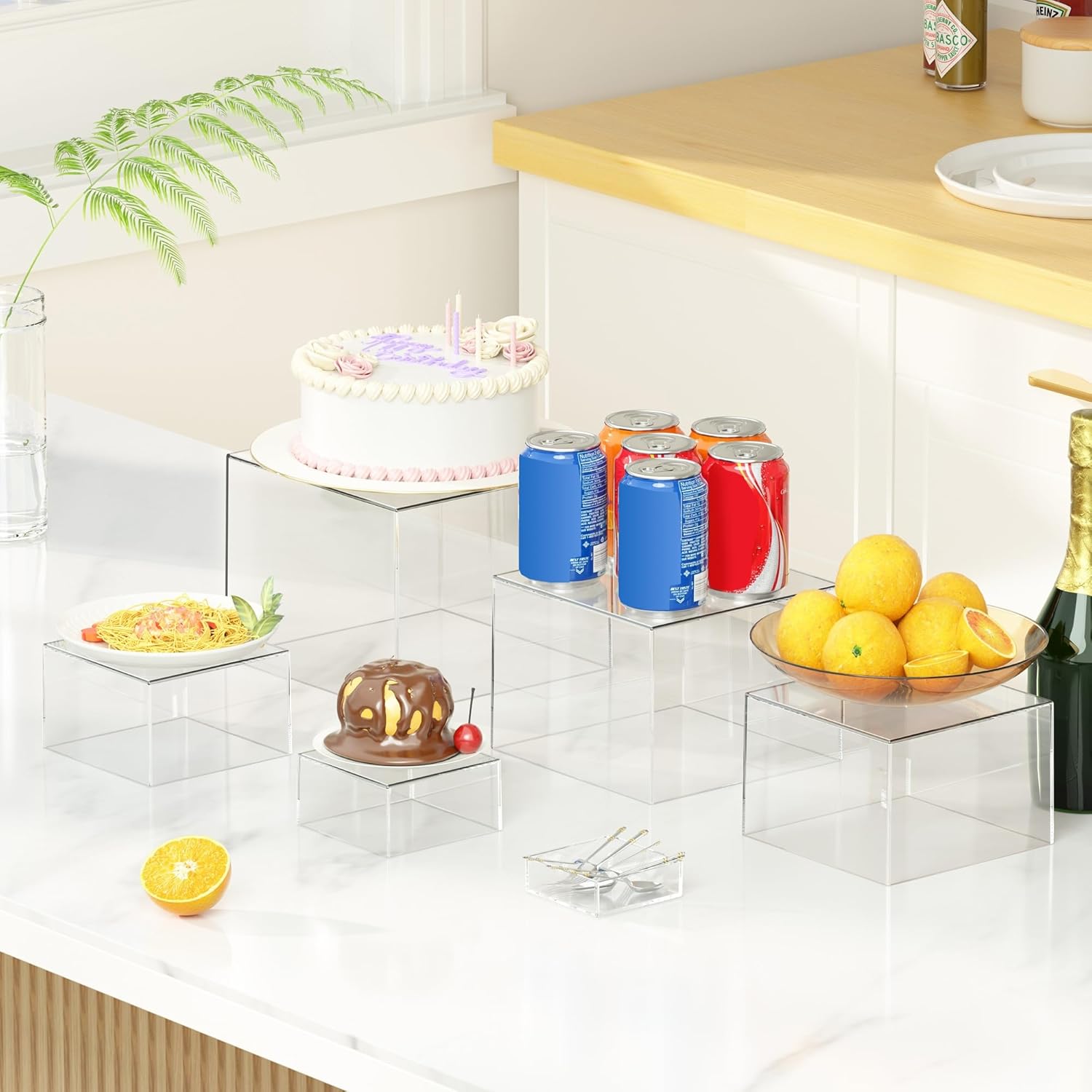 Clear Acrylic Boxes for Display as Buffet Risers and Stands, Food Risers for Party, Table, Stands